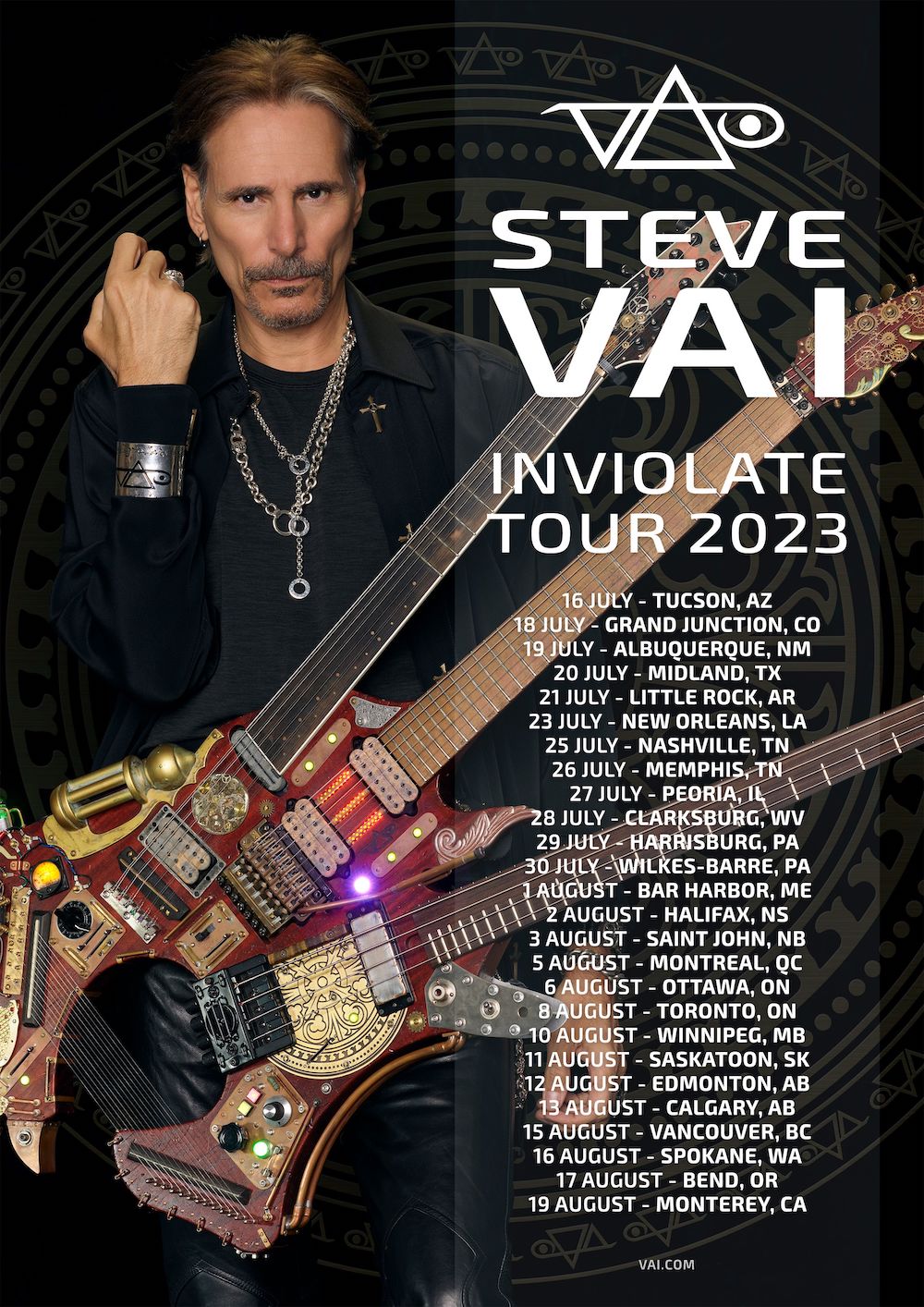 steve vai tour 2023 band